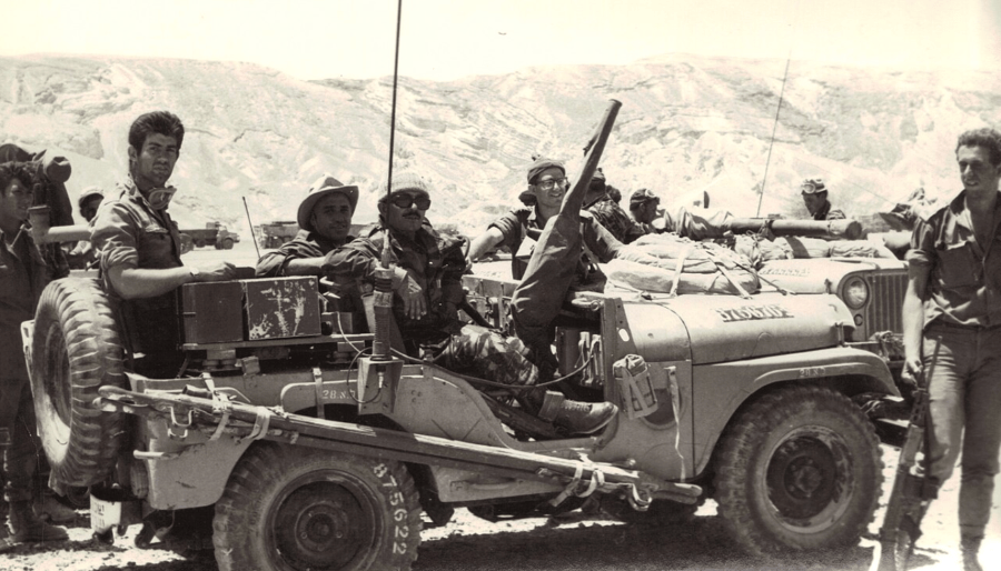 Israeli soldiers in the Sinai, June 1967 war.